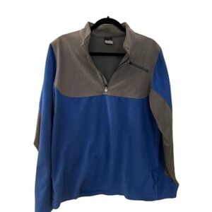 Nike Thermal Fleece Pullover SweatshirtZip Blue Gray L